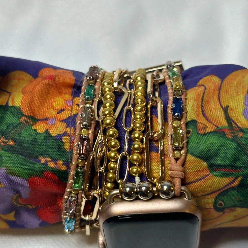 NWOT Victoria Emerson Chain Wrap Beaded Watch Band